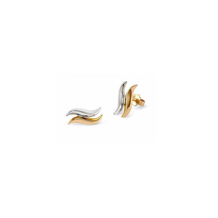 Small two-tone earrings FLAME | OR2 SMALLBIC